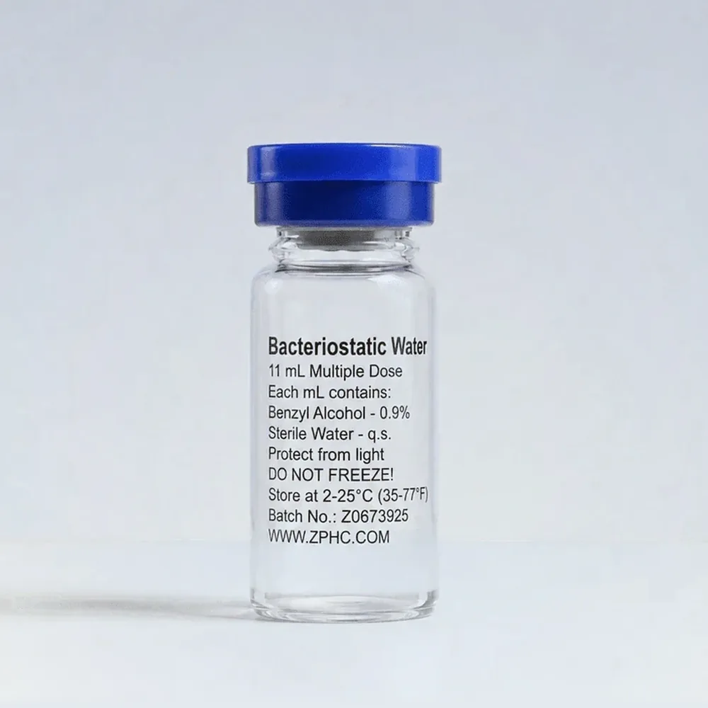 Sterile ZPHC bacteriostatic water 11mL vial — 0.9% benzyl alcohol
